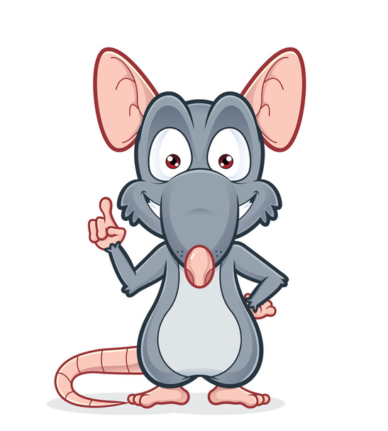 Rat pointing upwards - Vector, Image