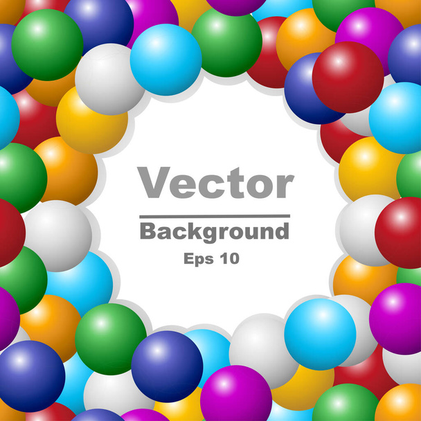 colorful balloons with text happy birthday, vector illustration - Vektor, Bild
