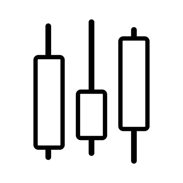 Candlestick icon. Charts pattern trading icon vector illustration isolated on white background. EPS 10 - Vector, Image