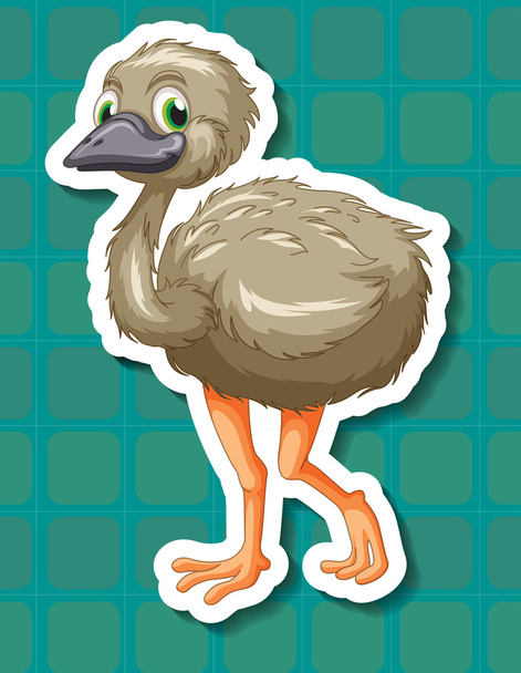 Ilustración de avestruz
 - Vector, imagen