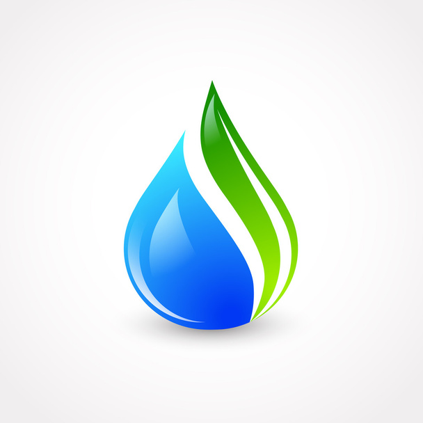 goccia d'acqua ecologica - Vettoriali, immagini