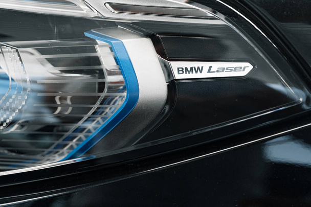 KRASNODAR, RUSSIA - NOVEMBER 19, 2020: BMW X7 laserlight headlamp close up - Valokuva, kuva