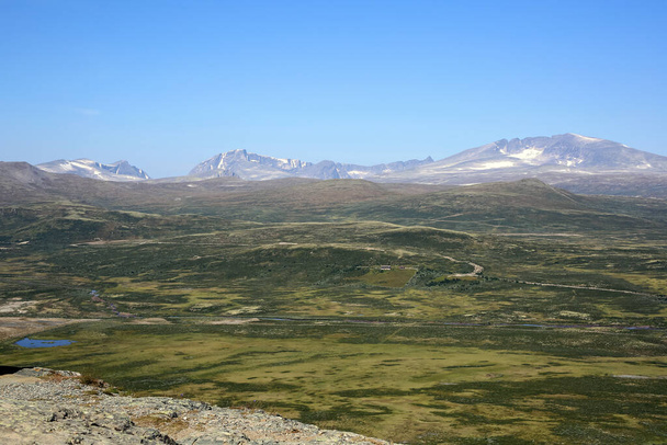 Aerial view of the Dovre National Patk and the mountain Snoehetta - Foto, Imagem