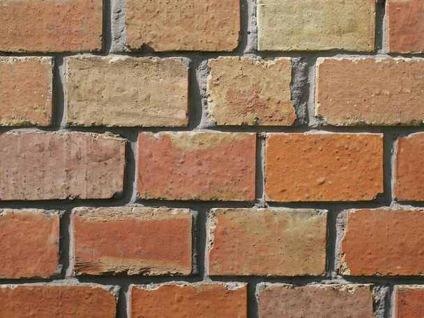 Brick texture for the background. Ruins of a brick wall.  - Photo, image