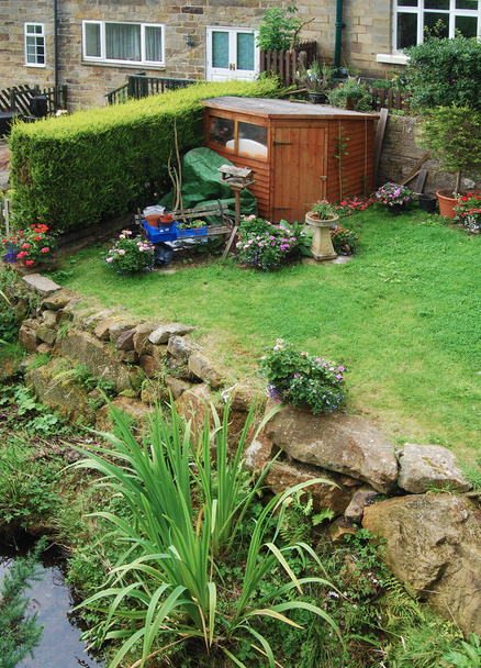 Terraza cobertizo jardín
 - Foto, imagen