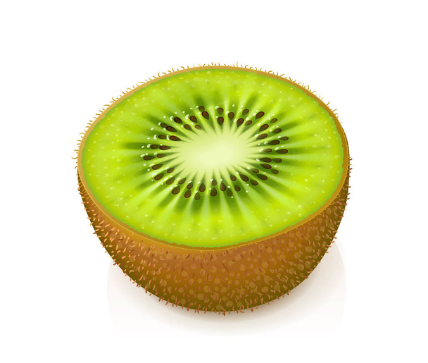 Kiwi. Exotic ripe juicy fruit. Vector illustration. - Вектор,изображение