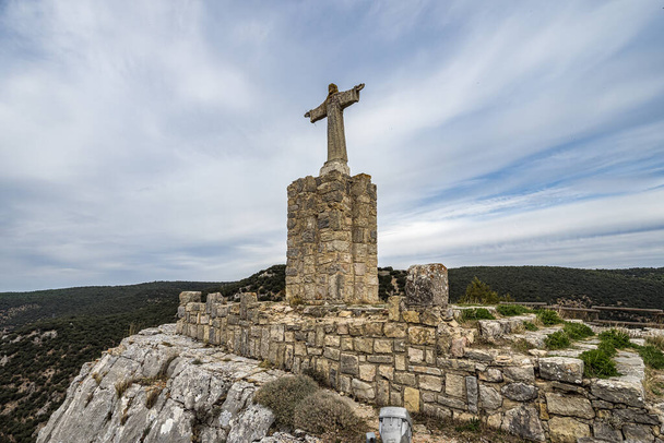 Statue de Jésus-Christ au château de Rochafrida à Beteta, Serrania de Cuenca. Castilla la Mancha, Espagne - Photo, image