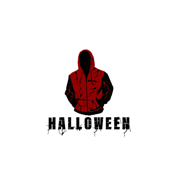 jacket design Mysterious Face with Jumpsuit Jumper Sweatshirt for Halloween Game Trick - Vektor, obrázek