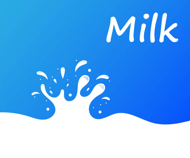 Milk with splash abstract background - Вектор,изображение