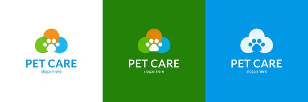 Beautiful pet care logo. Vector illustration. - Wektor, obraz