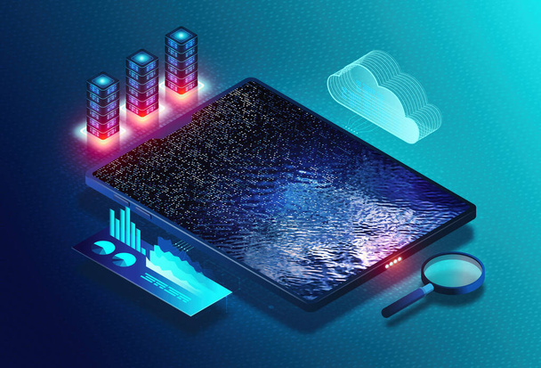 Data Lake - System or Repository of Data Stored in its Natural or Raw Format - Single Store of Data for Advanced Big Data Analytics and Machine Learning - Conceptual Illustration  - Fotografie, Obrázek