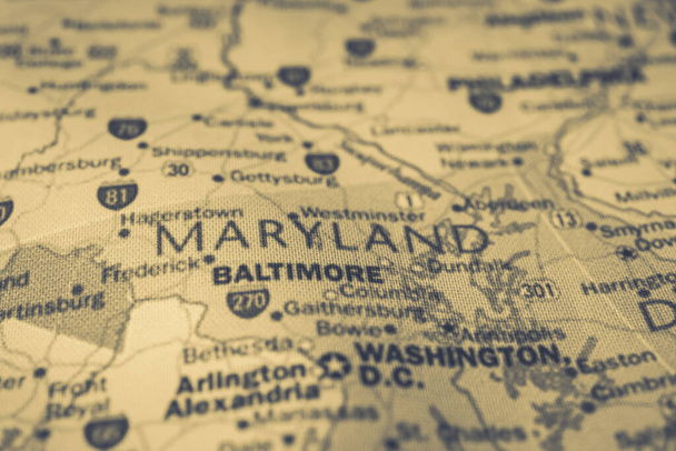 Maryland state on the map - Photo, Image