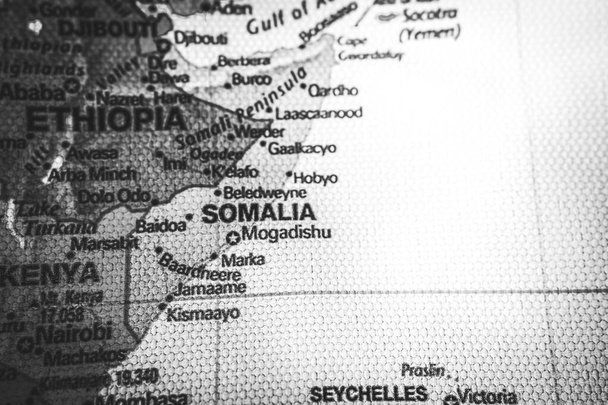 Somalia en el mapa de viaje textura de fondo - Foto, Imagen