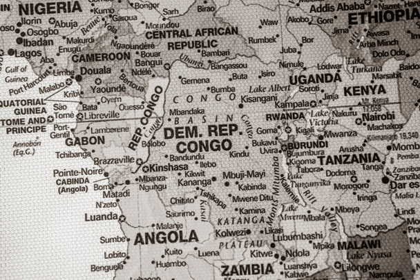 Congo on map travel background texture - Foto, Imagen