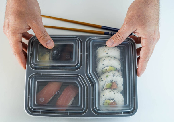 Sushi tray to take to work or school - Photo, image