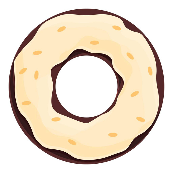 Delicious donut icon cartoon vector. Cream food - Διάνυσμα, εικόνα