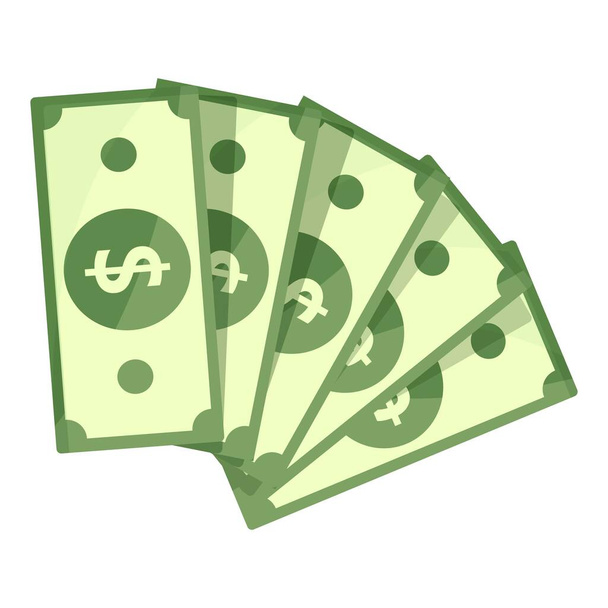 Money icon cartoon vector. Stack of dollar - Vektor, Bild