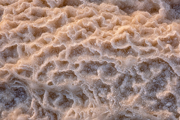 Salty shore texture of Dead Sea, Israel. - Foto, Imagem
