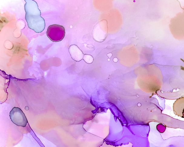Ethereal Water Texture. Alcohol Ink Wash - Photo, Image