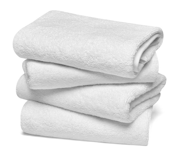 ręcznik bawełna łazienka biały spa tkanina włókiennicza - Zdjęcie, obraz