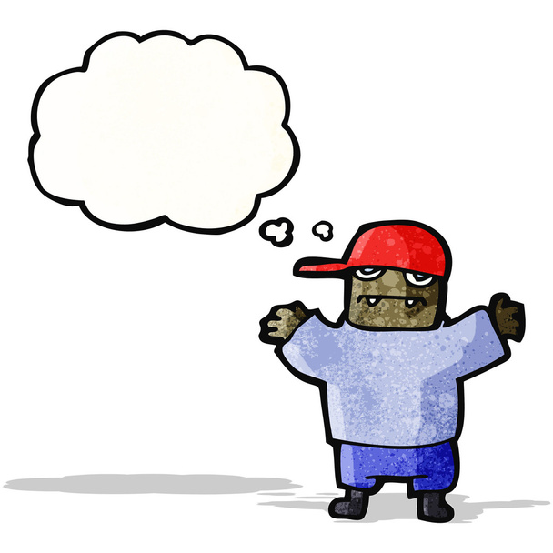 Cartoon Junge mit Gedankenblase - Vektor, Bild