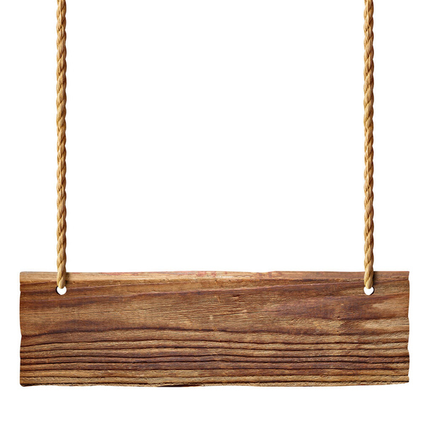 letrero de madera cadena ropesignboard señalización - Foto, Imagen