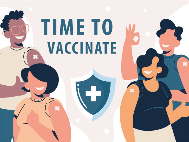 time to vaccinate - Vector, Image