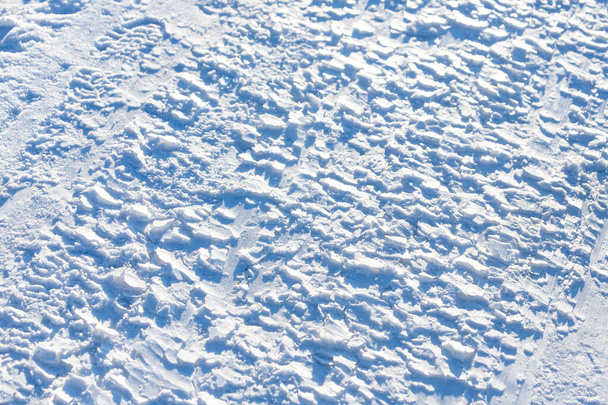 close-up of snowy surface and flakes background - Fotoğraf, Görsel