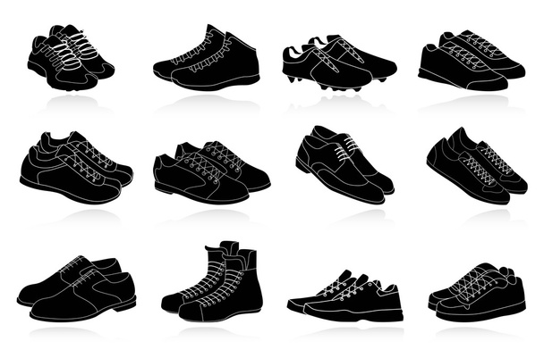 zapatos iconos
 - Vector, Imagen