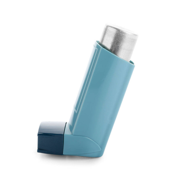 Ингалятор от астмы на белом фоне
 - Фото, изображение