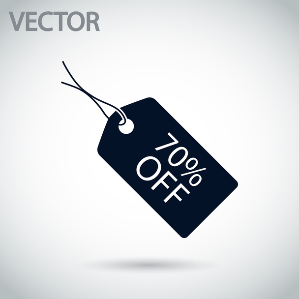 70 percent's OFF tag icon - Vector, imagen