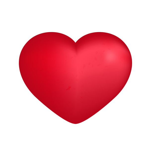 Gran Corazón Rojo sobre blanco
 - Vector, Imagen