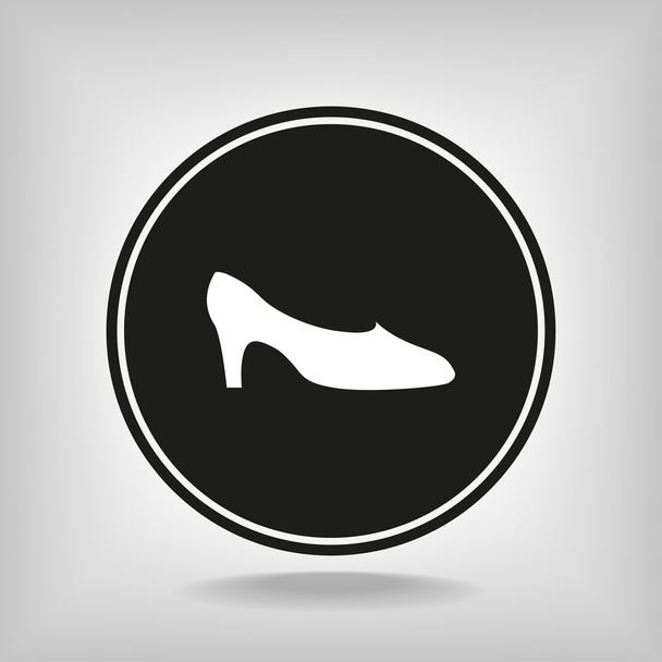 Vrouwen schoenen pictogram - Vector, afbeelding
