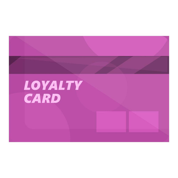 Loyalty card icon cartoon vector. Customer program - Vecteur, image
