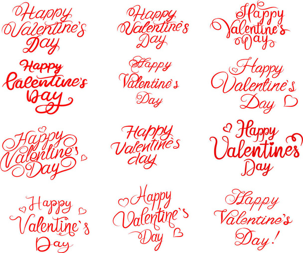 set of valentines day greeting card template - Vecteur, image