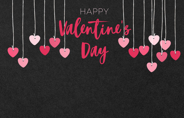Valentines Day background with greeting text. Banner with copy space - Fotografie, Obrázek