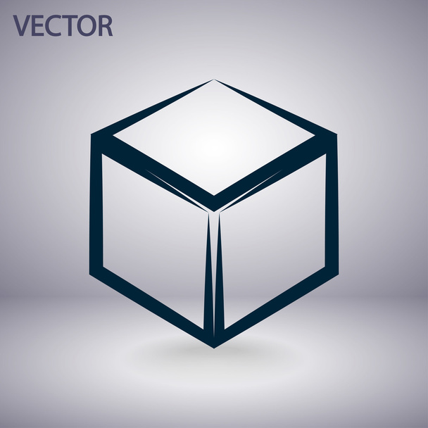 Cube icon - Vector, afbeelding