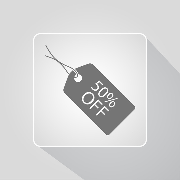 50 percent's  OFF tag icon - Vektor, Bild
