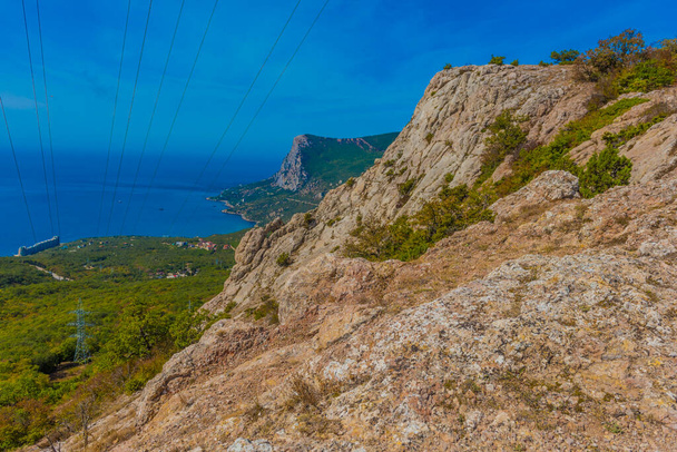 Landscapes of the Crimea, the sea, mountains and hills, - Foto, Imagem