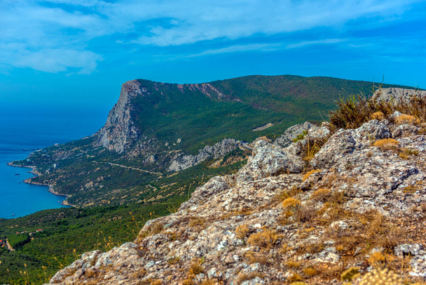 Landscapes of the Crimea, the sea, mountains and hills, - Foto, afbeelding