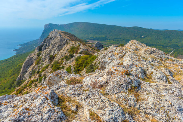 Landscapes of the Crimea, the sea, mountains and hills, - Фото, изображение