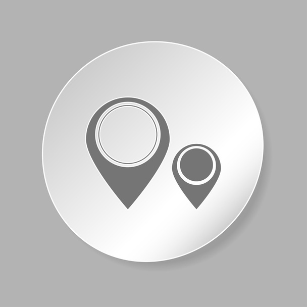 mappa puntatore icona piatta - Vettoriali, immagini
