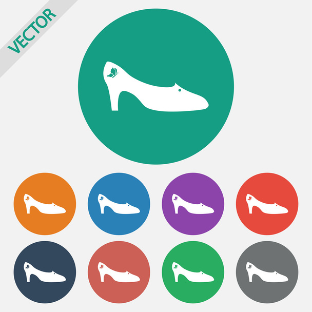 Women's shoes icon - Вектор,изображение