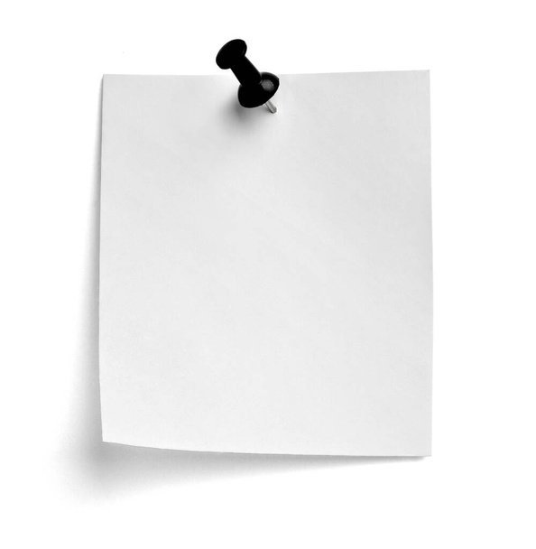 notatka papier push pin wiadomość czerwony biały czarny - Zdjęcie, obraz