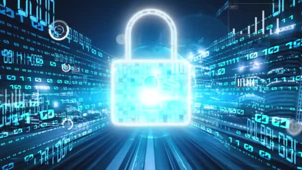 Кибербезопасность и онлайн-защита данных с помощью негласного защищенного программного обеспечения шифрования - Кадры, видео