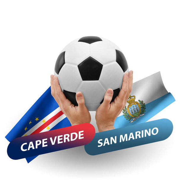Soccer football competition match, national teams cape verde vs san marino - Foto, Bild