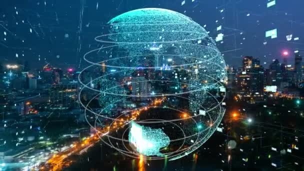 Akıllı şehirde küresel bağlantı ve internet ağı değişikliği - Video, Çekim