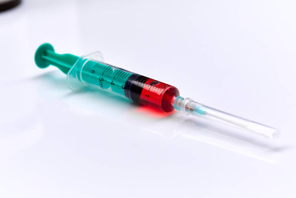  Vaccine in vial with syringe - Photo, Image