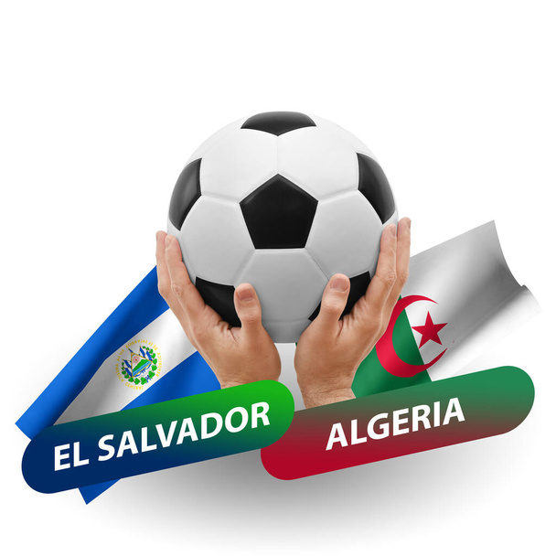 Soccer football competition match, national teams el salvador vs algeria - Фото, зображення