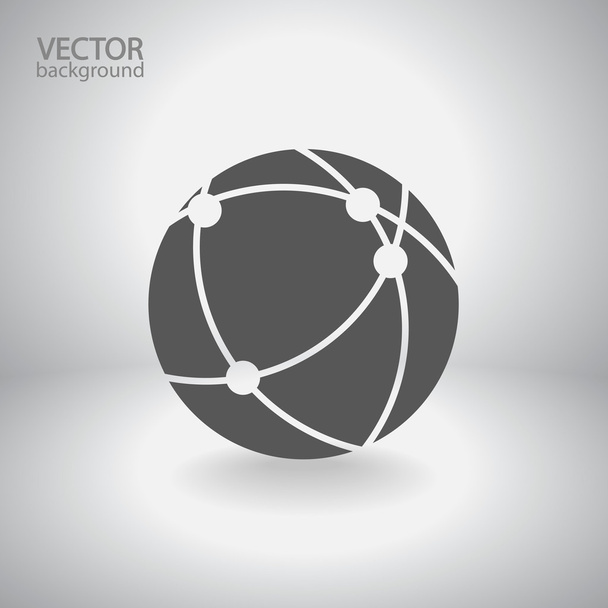 Global technology or social network icon - Vector, afbeelding